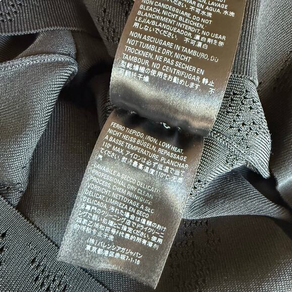 Balenciaga Black Knit Perforated Logo Turtleneck Medium - Picture 5 of 6